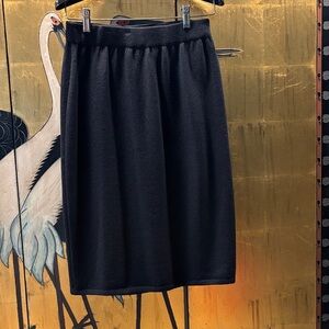 St. John Classic Black Midi Skirt